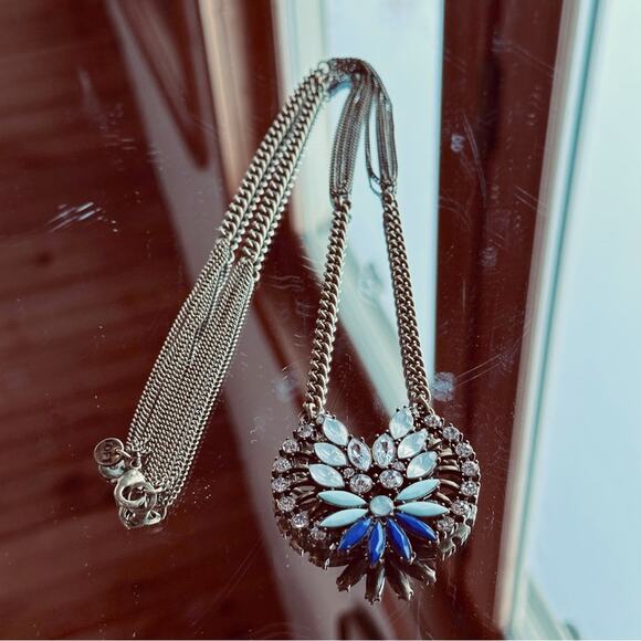 Loft - Rhinestone Jewel Pendant Statement Necklace - Picture 4 of 4